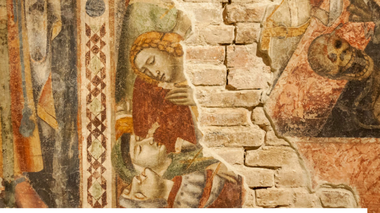 a raffigurazione della Morte negli affreschi medievali del Palazzo Vescovile - Visite guidate 5 novembre