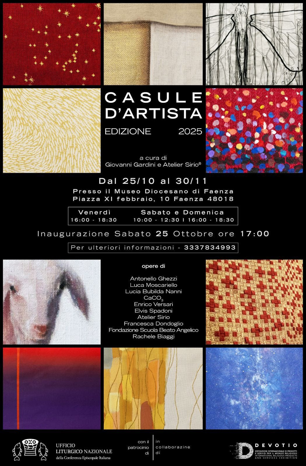 Casule d'artista al Museo diocesano di Faenza, ottobre-novembre 2025